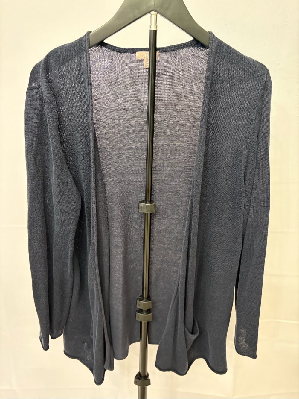 J. Jill Navy Open-Front Lightweight Cardigan